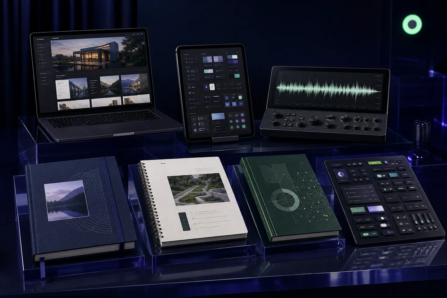 A finished collection of creator-made digital tools, workbooks, code, audio and design systems.