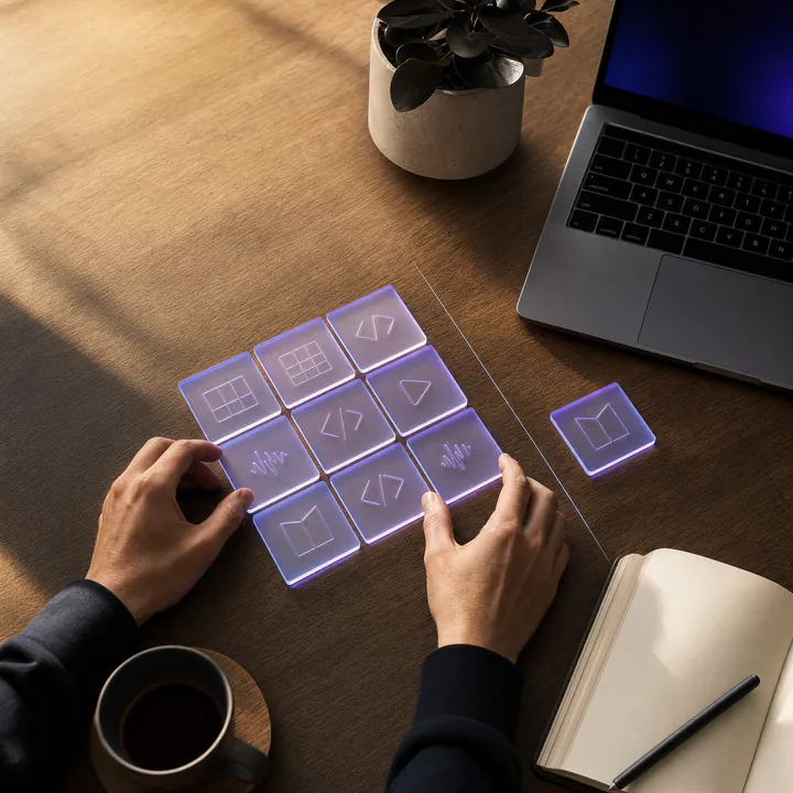 A creator preparing digital products for launch