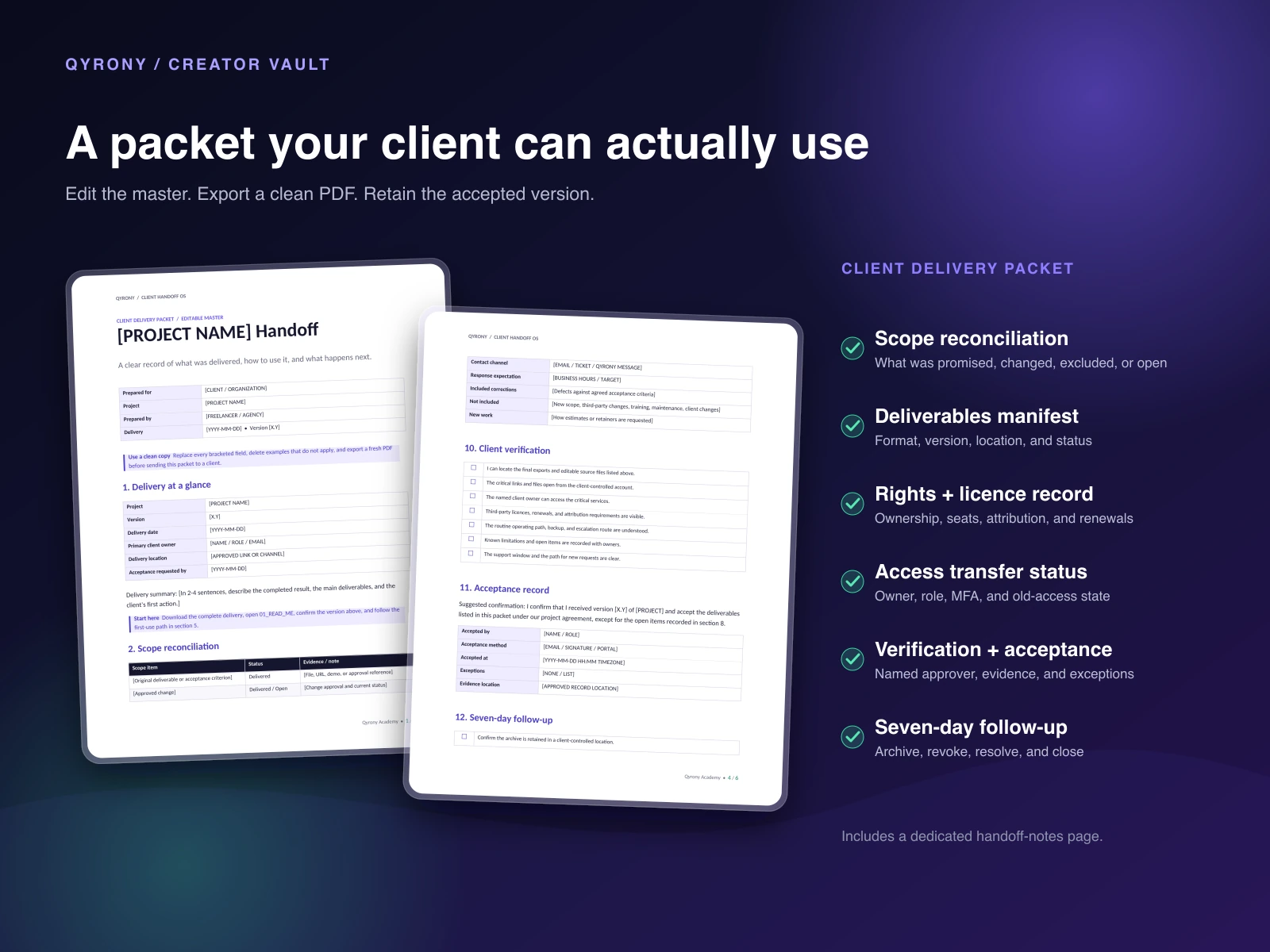 Client Handoff OS — Professional Project Delivery Kit — image 3 of 5