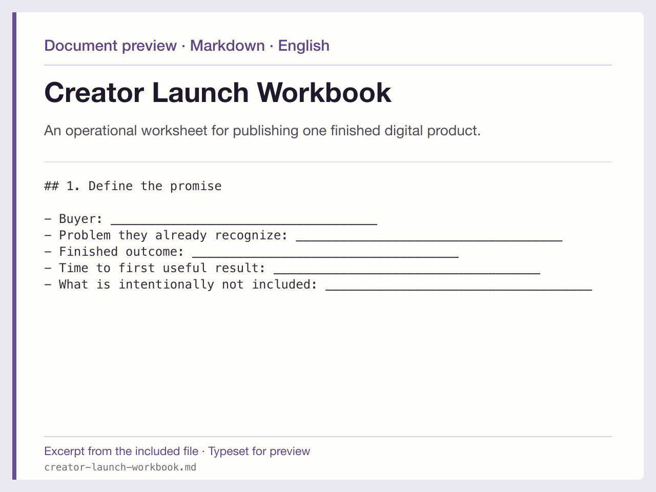 Creator Launch Workbook — image 1 of 1