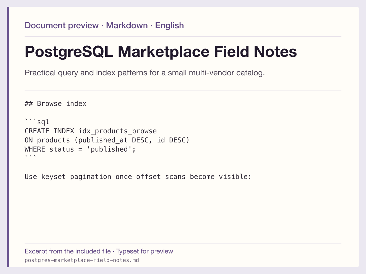 PostgreSQL Marketplace Field Notes — image 1 of 1