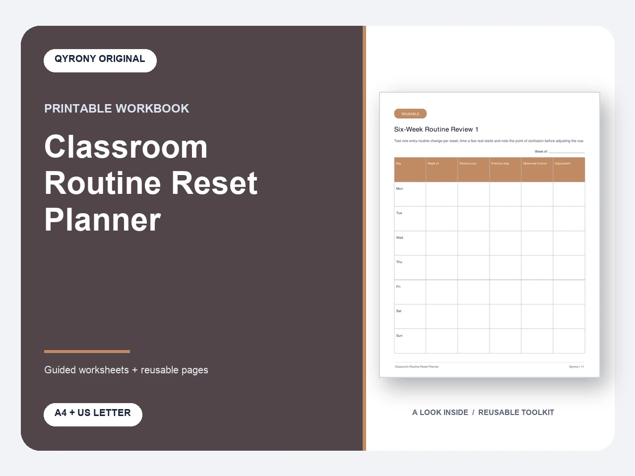 Classroom Routine Reset Planner — image 1 of 1