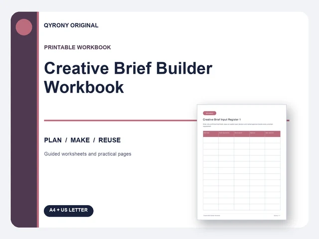 Creative Brief Builder Workbook