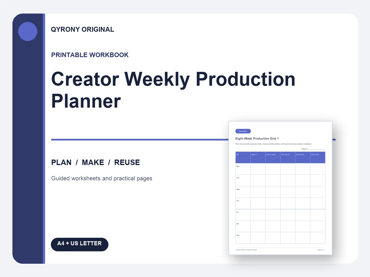 Creator Weekly Production Planner — image 1 of 1