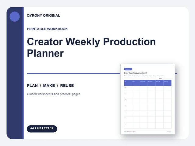 Creator Weekly Production Planner