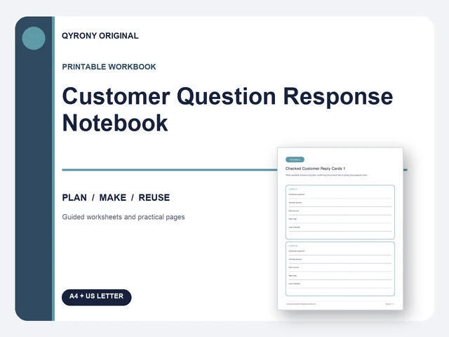 Customer Question Response Notebook