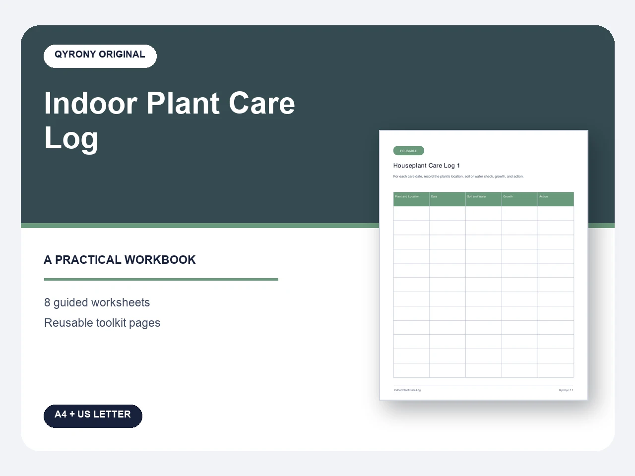 Indoor Plant Care Log — image 1 of 1