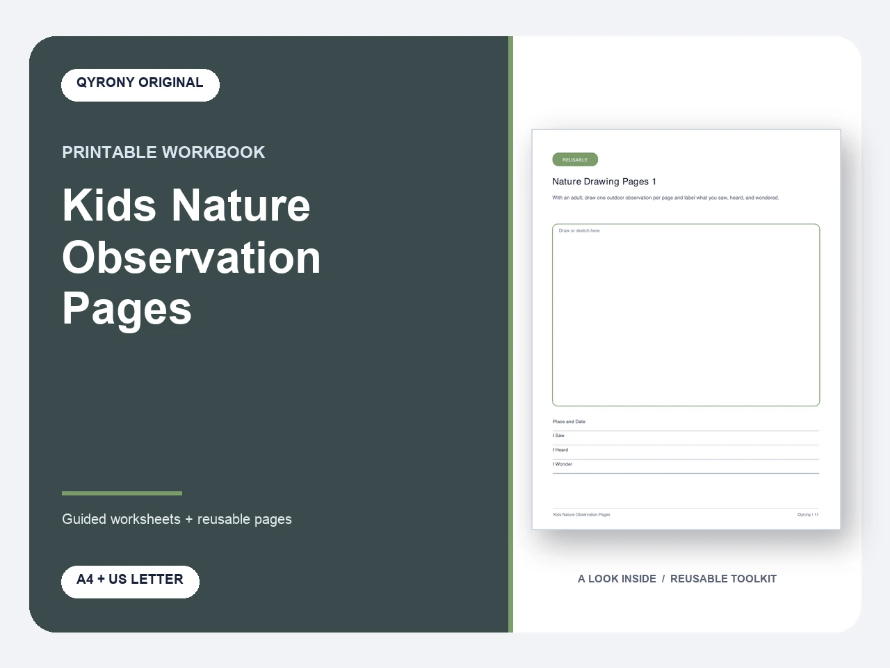 Kids Nature Observation Pages — image 1 of 1