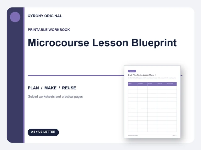 Microcourse Lesson Blueprint