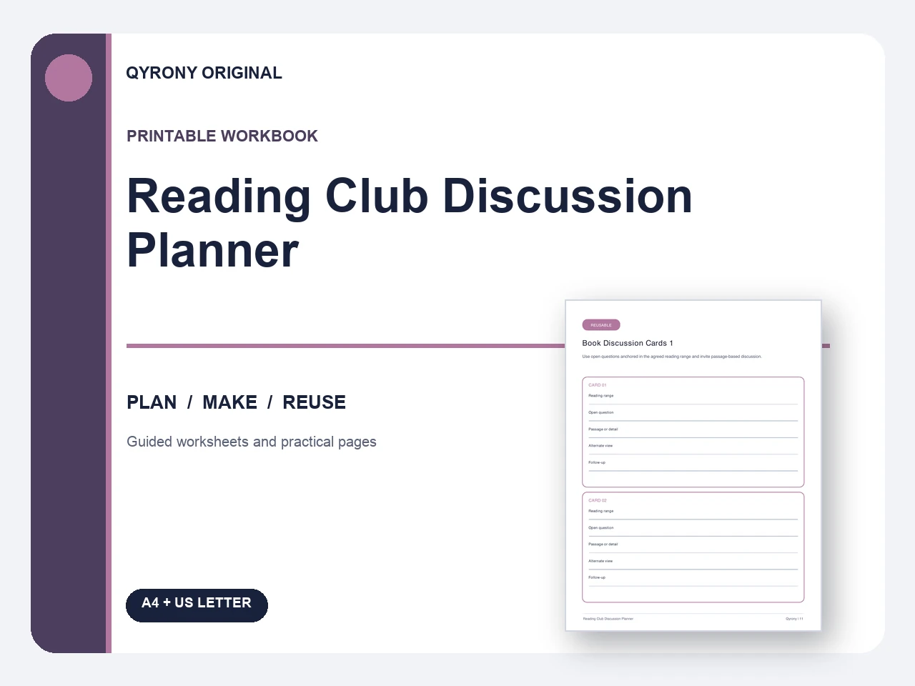Reading Club Discussion Planner — image 1 of 1