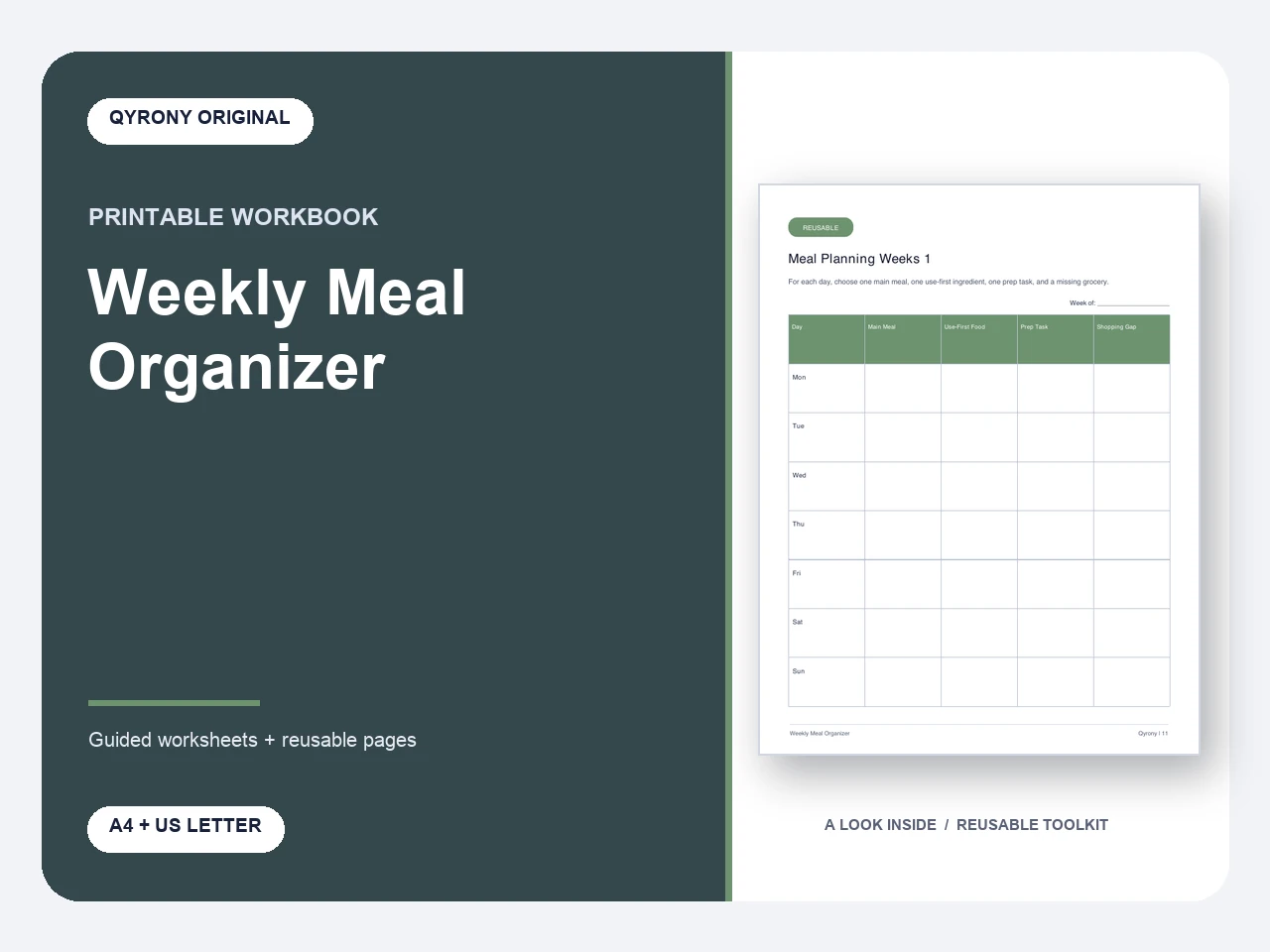 Weekly Meal Organizer — image 1 of 1