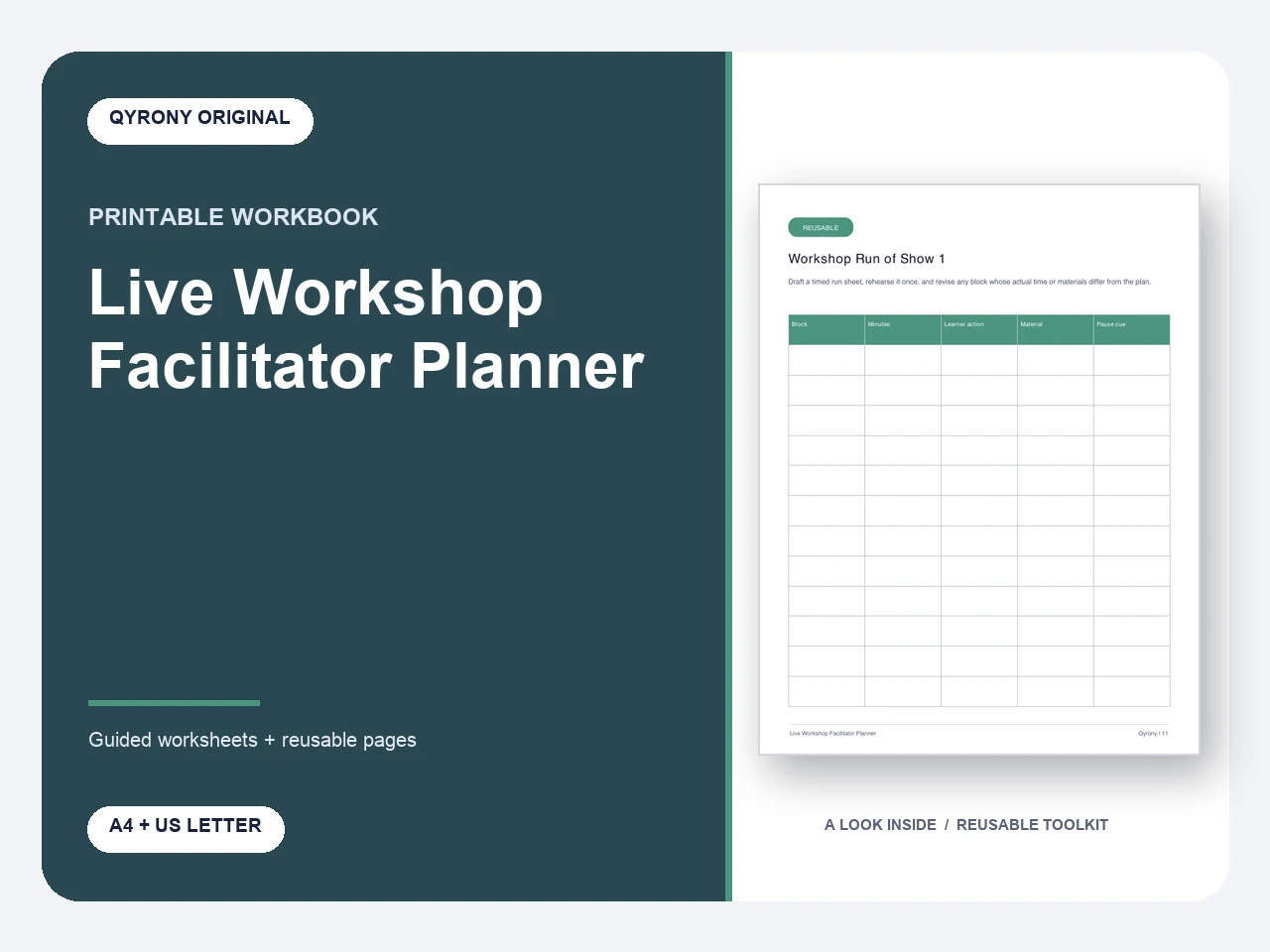 Live Workshop Facilitator Planner — image 1 of 1