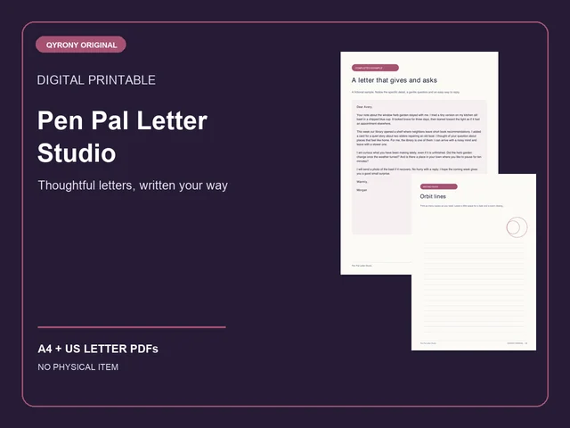 Pen Pal Letter Studio