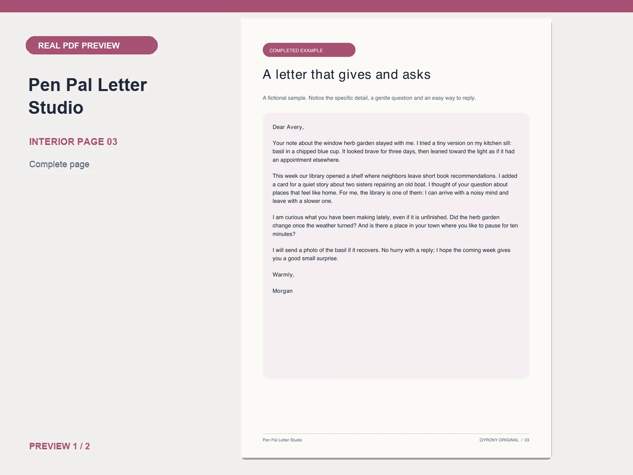 Pen Pal Letter Studio — image 2 of 3