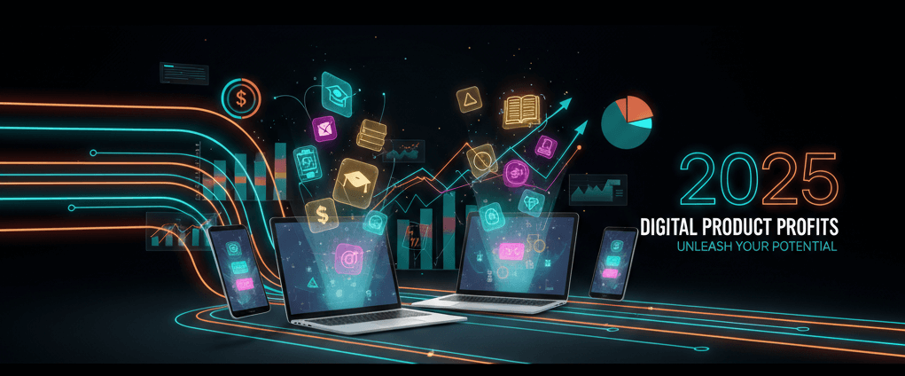 A futuristic digital marketplace illustration