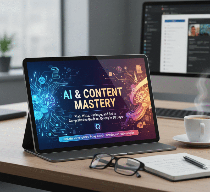Learn how to create a comprehensive AI-powered content guide and sell it successfully on Qyrony. Step-by-step strategies, templates, SEO tips, and launch plans included.
