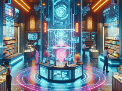 Futuristic scene showing boost conversion rates with these qyrony store tweaks