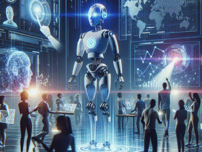 Futuristic scene showing learn how to sell smarter on qyrony with ai support