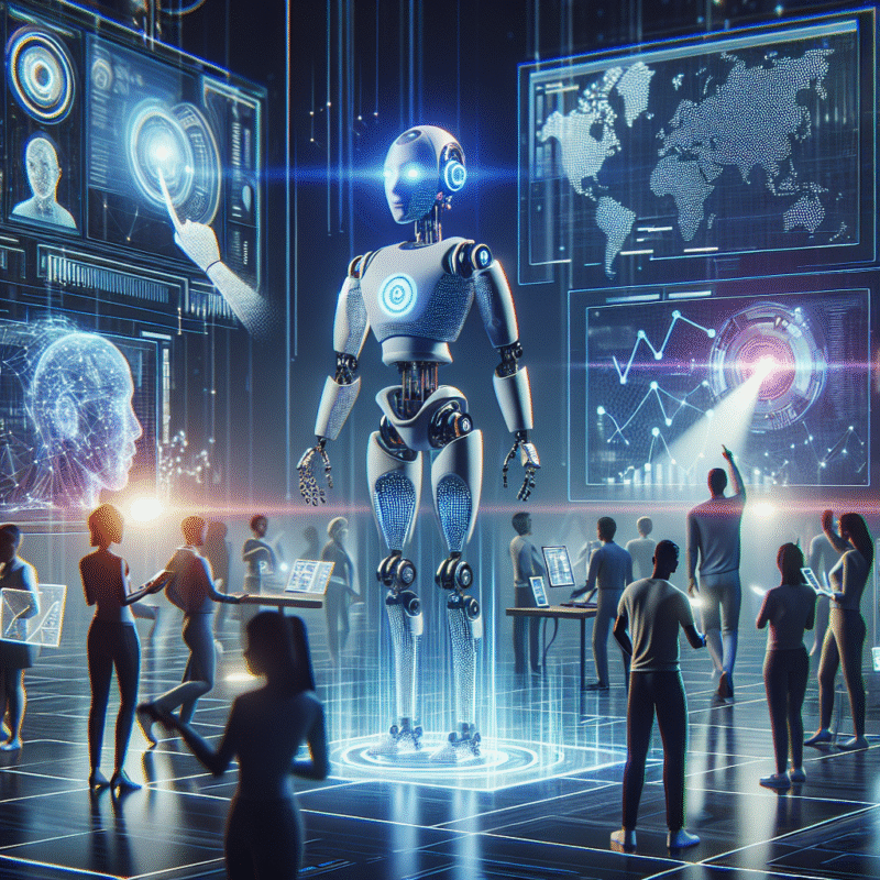 Futuristic scene showing learn how to sell smarter on qyrony with ai support