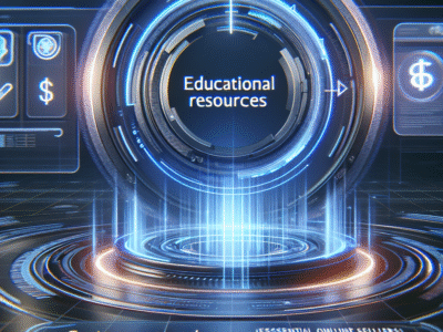 Futuristic scene showing educational resources every new qyrony seller should bookmark