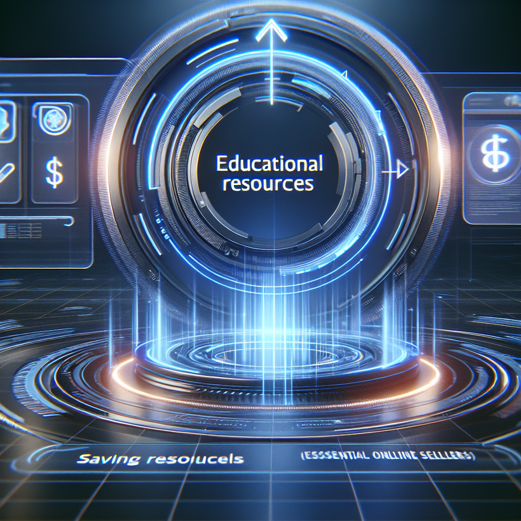 Futuristic scene showing educational resources every new qyrony seller should bookmark