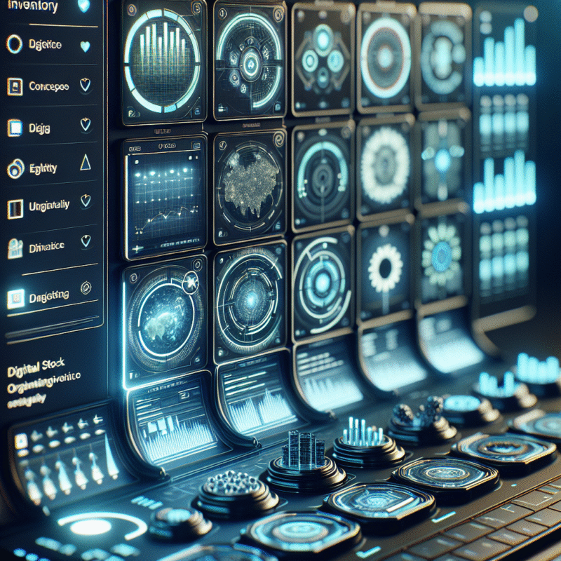 Inventory tools organizing digital stock on dashboard