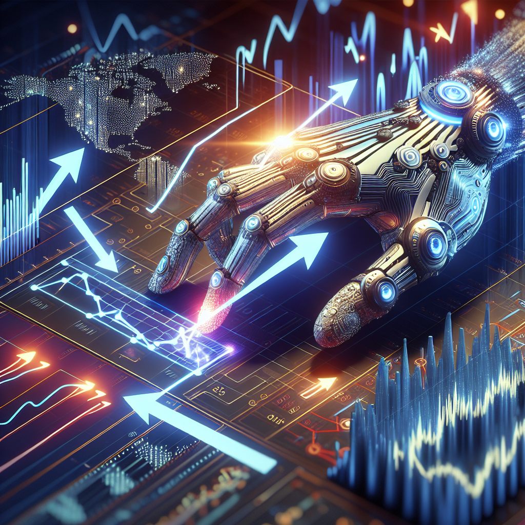 AI forecasting arrows over trend charts