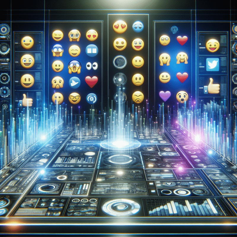 Sentiment analysis dashboard with emojis
