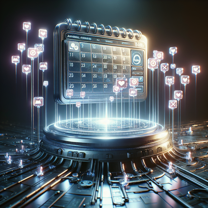 Automated calendar scheduling social posts