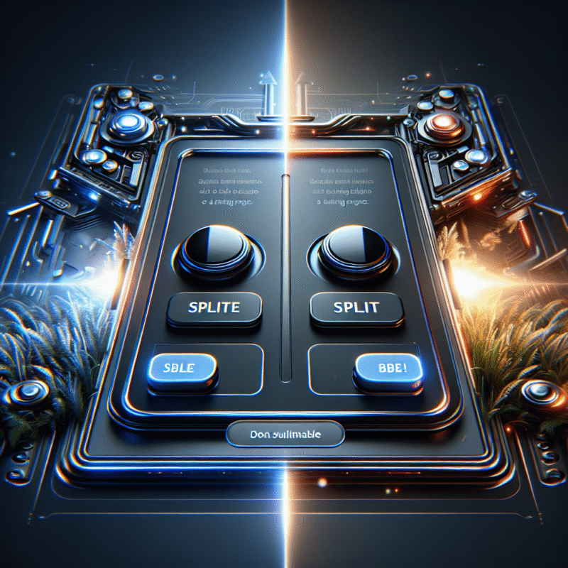 Split A/B buttons on landing page