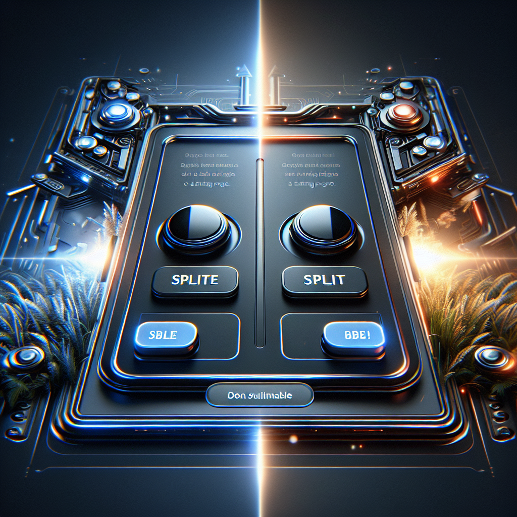 Split A/B buttons on landing page