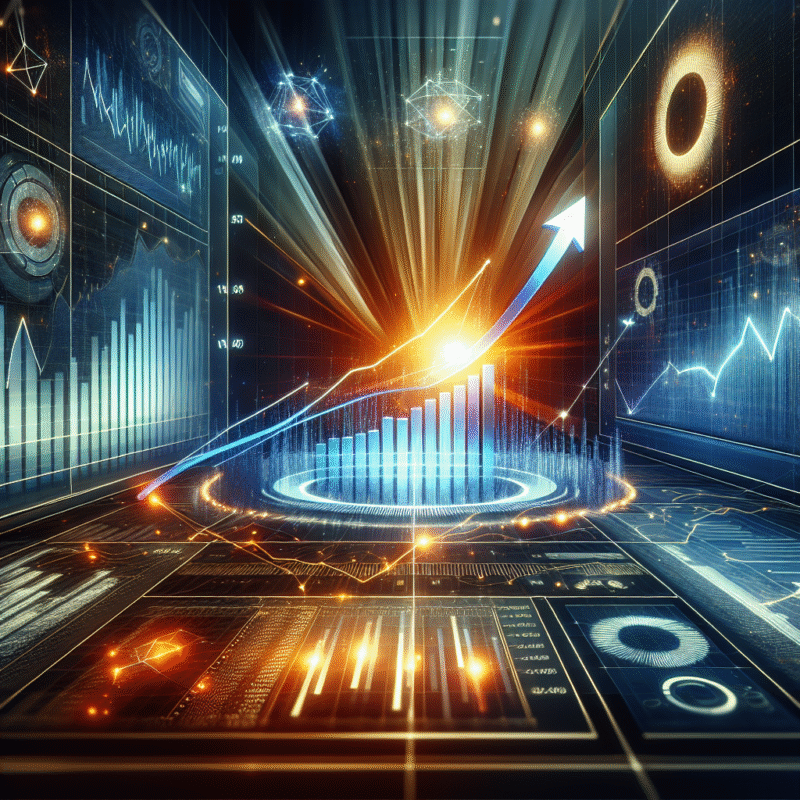 Forecast chart projecting growth
