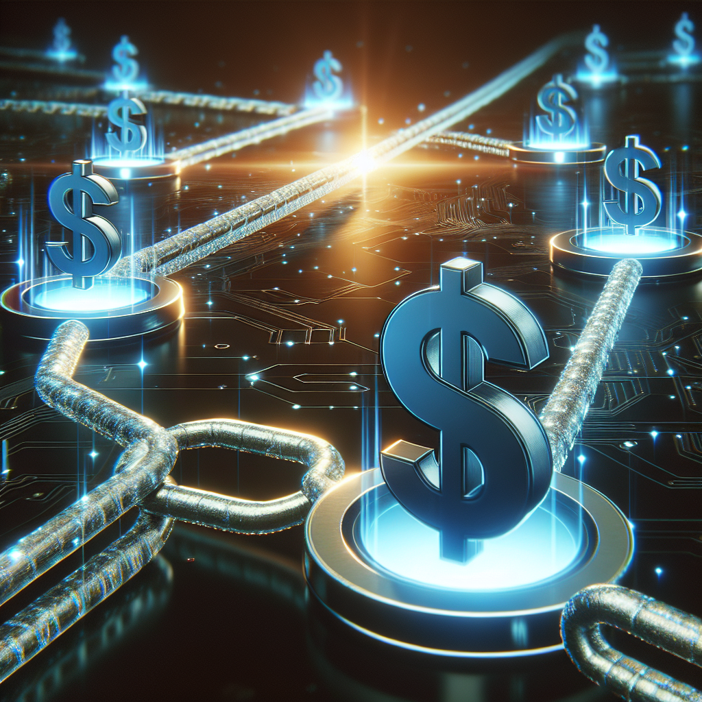 Affiliate chain with dollar icons