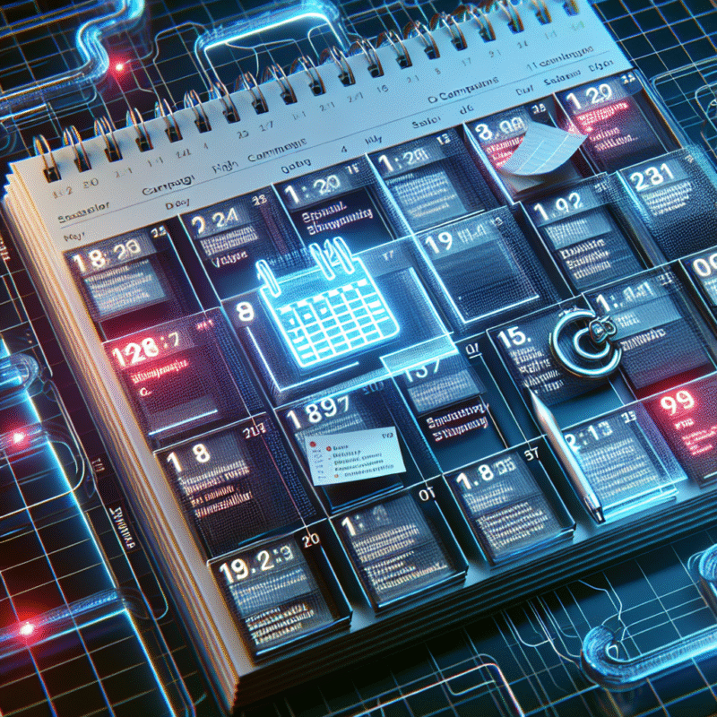 Seasonal calendar with campaign notes