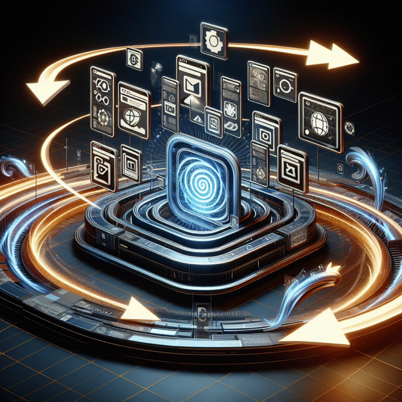 Repurposing arrows around content tiles