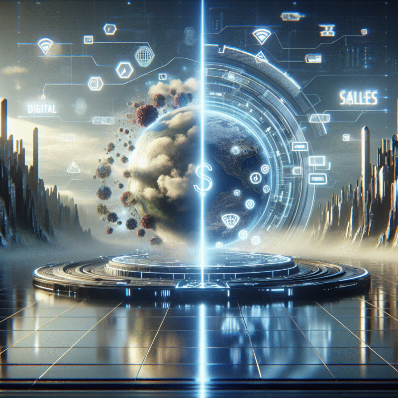 Futuristic scene showing qyrony vs gumroad: which platform wins for digital sellers in 2026