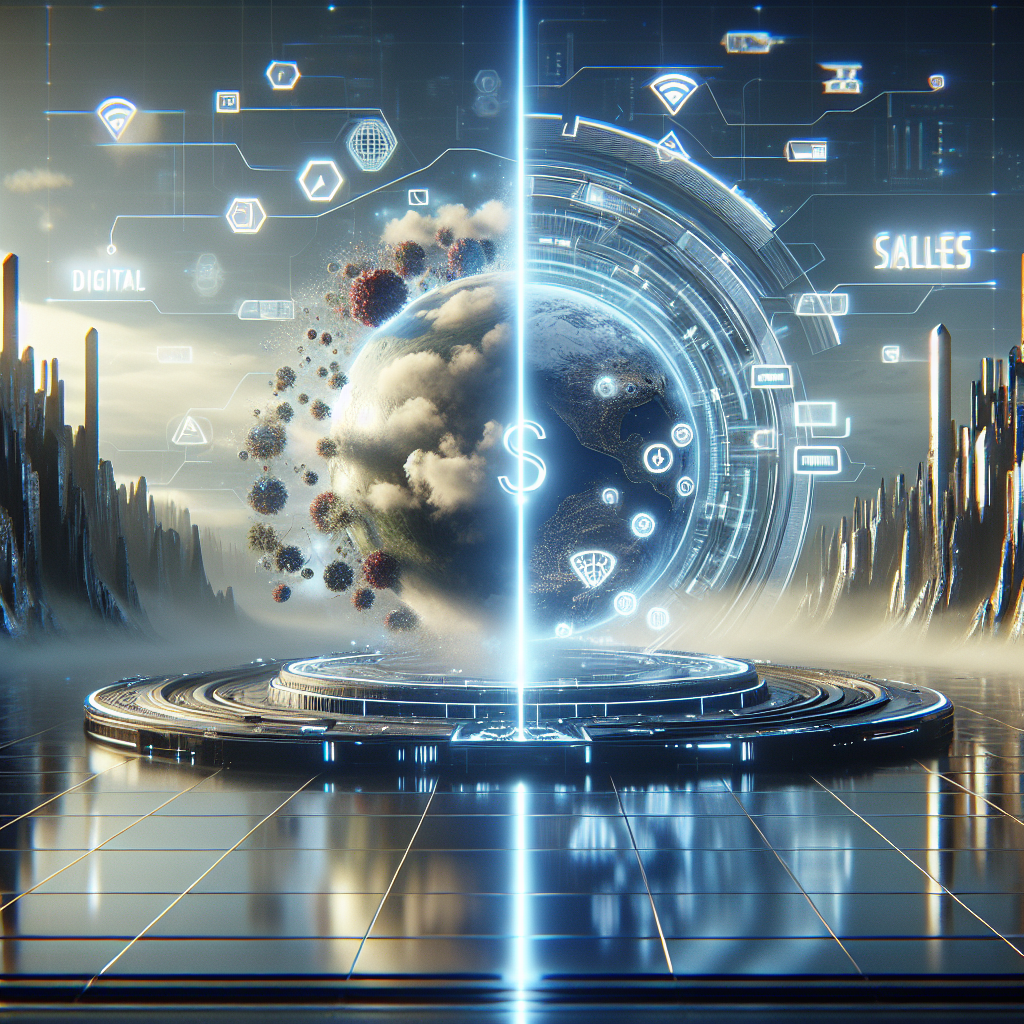 Futuristic scene showing qyrony vs gumroad: which platform wins for digital sellers in 2026