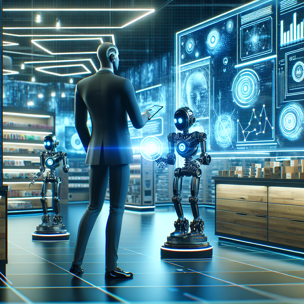 Futuristic scene showing automate your digital store with qyrony ai tools 2026