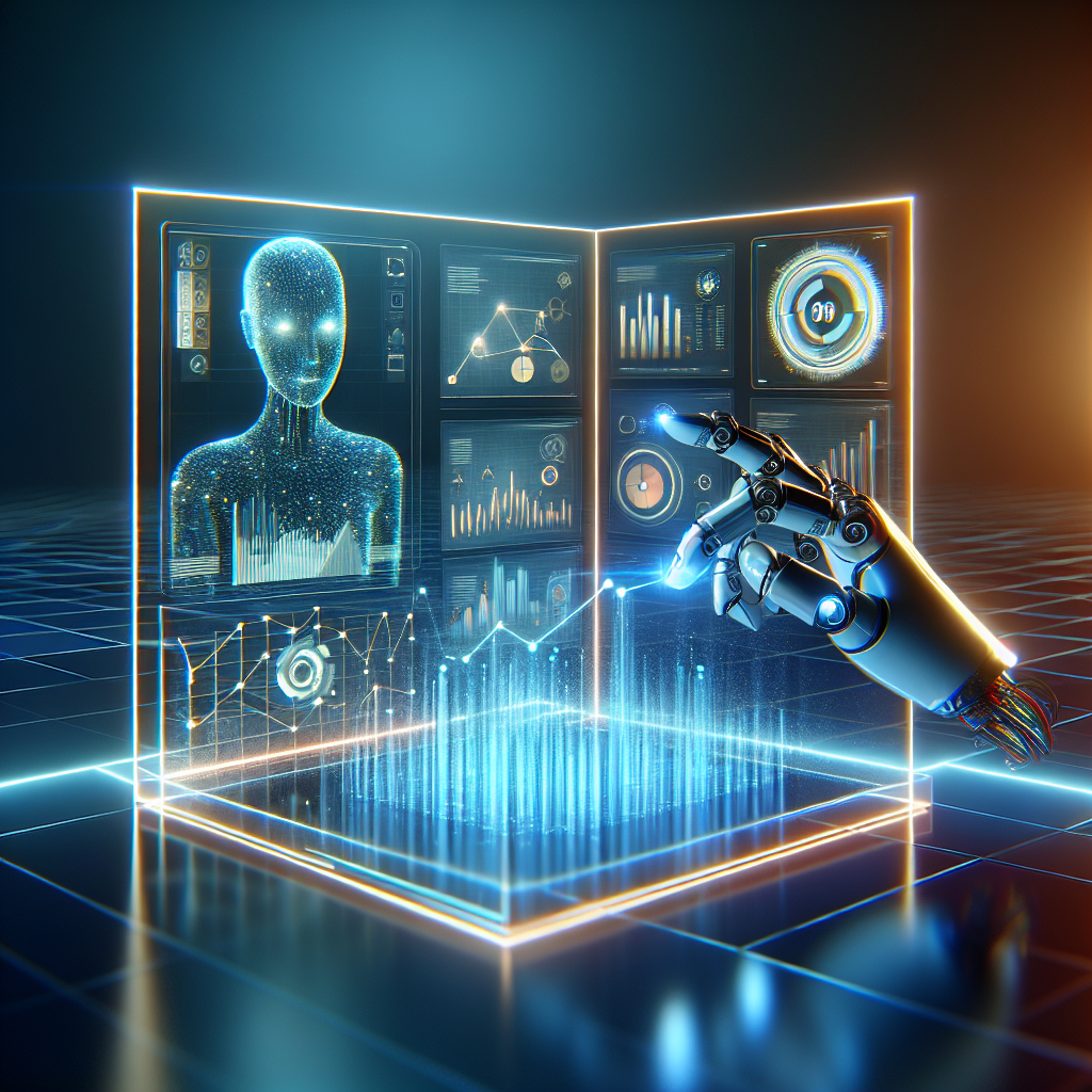 Futuristic scene showing qyrony ai suite: how artificial intelligence boosts your sales