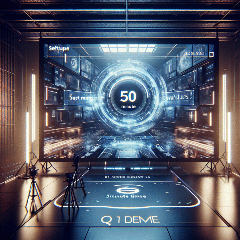 Step-by-step setup screen with quick 5-minute timer on QYRONY