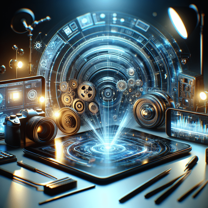 Futuristic scene showing visual storytelling: how to build a strong qyrony brand identity