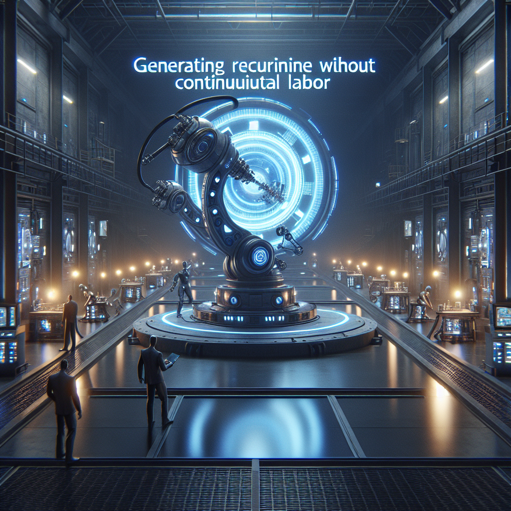 Futuristic scene showing how to make recurring income on qyrony without constant work