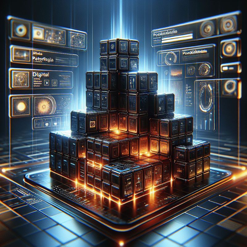 Portfolio building blocks stacking into QYRONY showcase