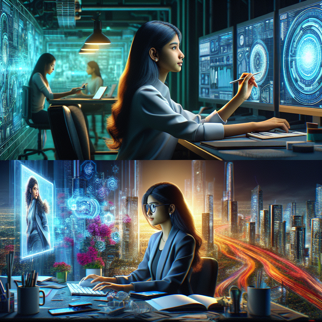 Futuristic scene showing from student to entrepreneur: my journey with qyrony marketplace